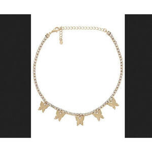 Amber Sceats Crystal Butterfly Necklace, New with Flaw